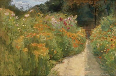Flowering Perennials in Wannsee Garden by Max Liebermann